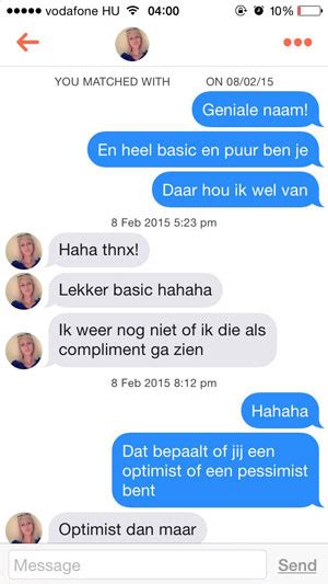 wat te zeggen op tinder|Voorbeeld Tinder Gesprek: 10 Chat Tips (+10。